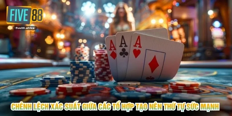 Chênh lệch xác suất giữa các tổ hợp tạo nên thứ tự sức mạnh 