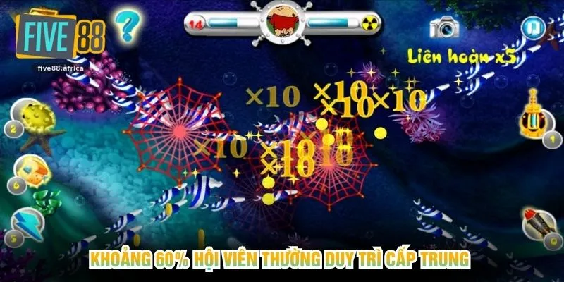 Khoảng 60% hội viên thường duy trì cấp trung 